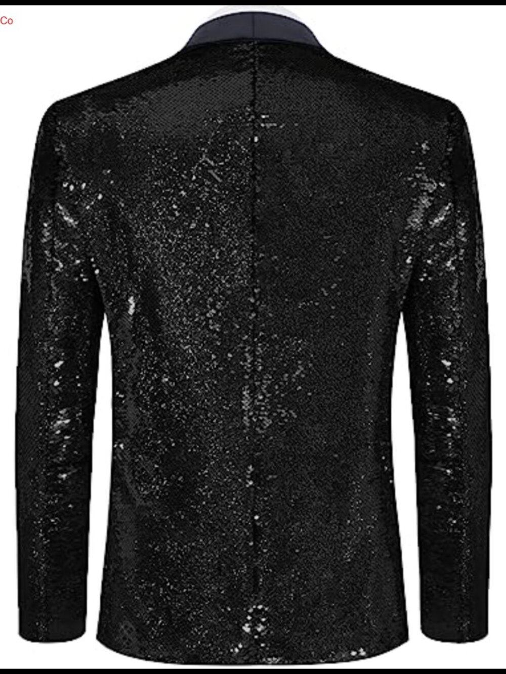 Mens Shiny Sequin Blazer Tuxedo Party Prom One Button Suit Jacket - Picture 6 of 6